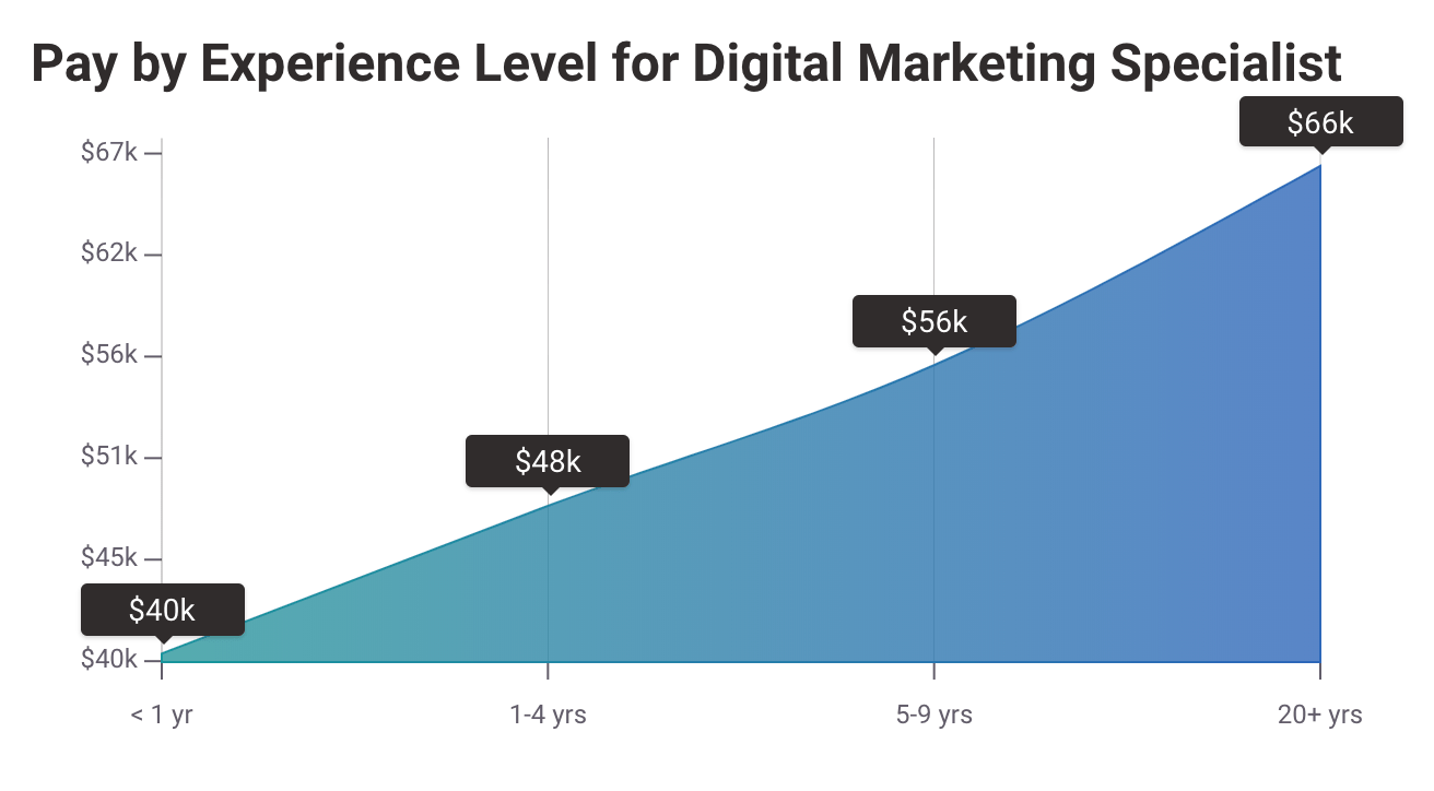 Digital Marketing Salary - Years of Experience