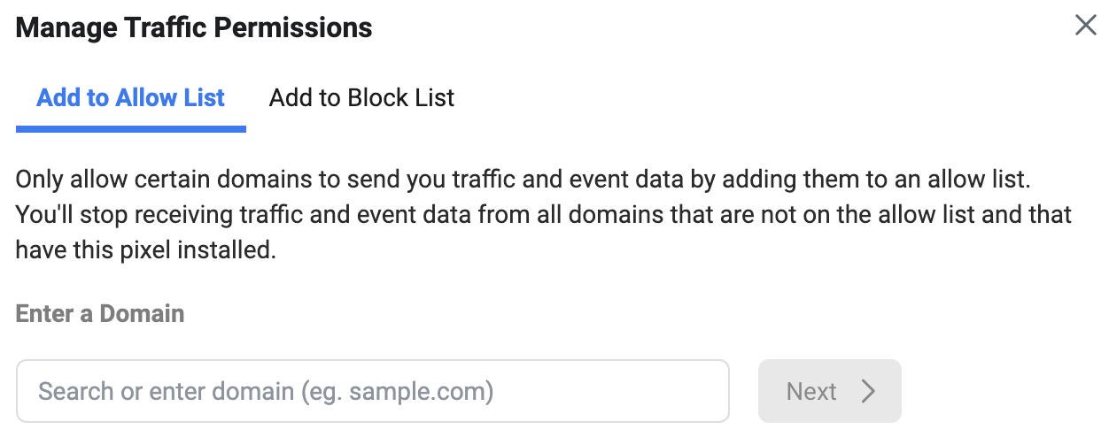Add Your Domain Name in the Allow List.