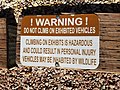 ! WARNING ! DO NOT CLIMB ON EXHIBITED VEHICLES sign, Fort Carson 20211028 115621.jpg
