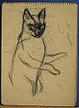 'Sleek grey cat' concentration camp drawing by Brian Stonehouse.jpg