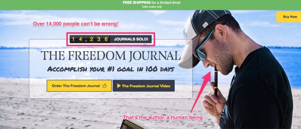 freedom journal landing page