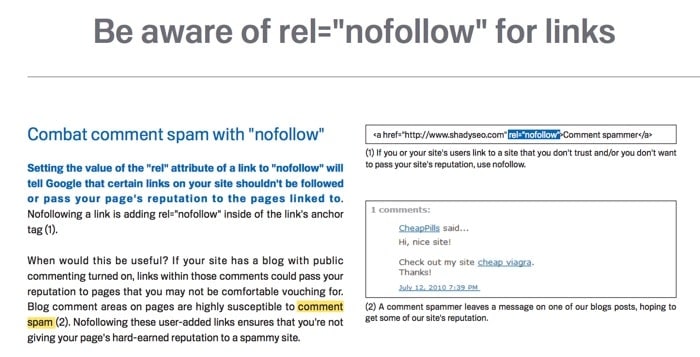 NoFollow Links best practices