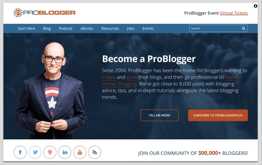 Example of WordPress Blog Homepage