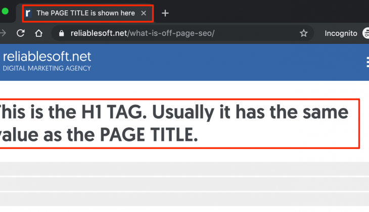 Page Title VS H1 tag